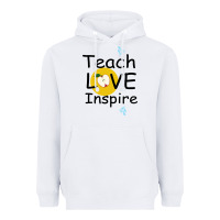 White Teach Love Inspire Heavyweight Hoodie - Bettercallsaul