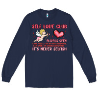 Navy self love club Long Sleeve Tee - MaliasSmallBusiness