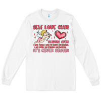 White self love club Long Sleeve Tee - MaliasSmallBusiness