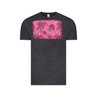 Vintage Black Distressed breast cancer background Vintage Tee - Jasminsmagicworld