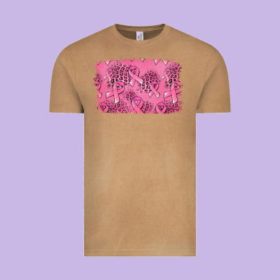 Distressed Breast Cancer Background Vintage Tee Designed By Jasminsmagicworld