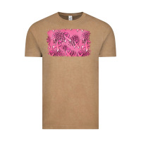 Vintage Coffee Distressed breast cancer background Vintage Tee - Jasminsmagicworld