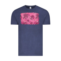 Vintage Denim Distressed breast cancer background Vintage Tee - Jasminsmagicworld
