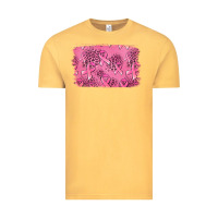 Vintage Mustard Distressed breast cancer background Vintage Tee - Jasminsmagicworld