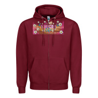 Burgundy teacher life libbey glass Zipper Hoodie - BundleAndBundleShop