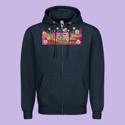 Teacher Life Libbey Glass Zipper Hoodie Designed By Bundleandbundleshop