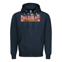 Navy teacher life libbey glass Zipper Hoodie - BundleAndBundleShop