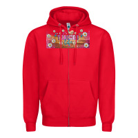 Red teacher life libbey glass Zipper Hoodie - BundleAndBundleShop