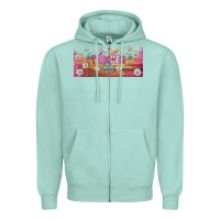 Seafoam teacher life libbey glass Zipper Hoodie - BundleAndBundleShop