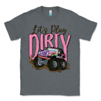 Charcoal Heather let's play dirty Classic Tee - MaliasSmallBusiness