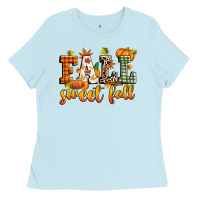Baby Blue fall sweet fall Ladies Tee - Zillion Design Studio