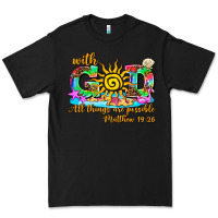 Black with god all things are possible summer Premium Tee - AdoDesignShop