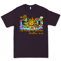 Plum with god all things are possible summer Premium Tee - AdoDesignShop