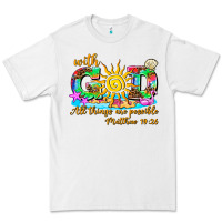 White with god all things are possible summer Premium Tee - AdoDesignShop