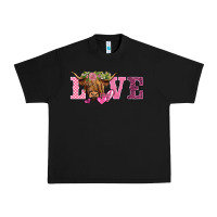 Black valentine's day love highland cow Urban Heavy Tee - BarkalooDesign