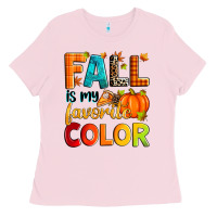 Bubblegum Pink fall is my favorite color Ladies Tee - Zillion Design Studio