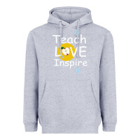 Heather Grey teach love inspire Heavyweight Hoodie - Bettercallsaul