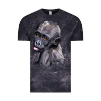 Cloud Black Baby Gorilla Head Vintage Tee - LillyAllenDesigns