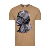 Vintage Coffee Baby Gorilla Head Vintage Tee - LillyAllenDesigns