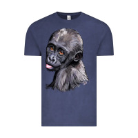 Vintage Denim Baby Gorilla Head Vintage Tee - LillyAllenDesigns