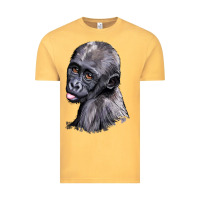 Vintage Mustard Baby Gorilla Head Vintage Tee - LillyAllenDesigns