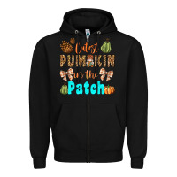 Black cutest pumpkin in the patch Zipper Hoodie - BundleAndBundleShop