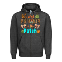 Charcoal Heather cutest pumpkin in the patch Zipper Hoodie - BundleAndBundleShop