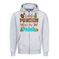 Heather Grey cutest pumpkin in the patch Zipper Hoodie - BundleAndBundleShop