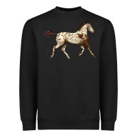 Black Appaloosa Horse Heavyweight Sweatshirt - LillyAllenDesigns
