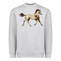 Heather Grey Appaloosa Horse Heavyweight Sweatshirt - LillyAllenDesigns