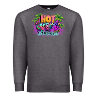 Charcoal Heather Hot wife summer Premium Sweatshirt - NancyCooperArtShop