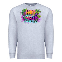 Heather Grey Hot wife summer Premium Sweatshirt - NancyCooperArtShop