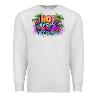 Oatmeal Heather Hot wife summer Premium Sweatshirt - NancyCooperArtShop