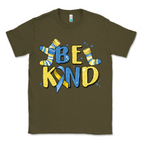 Army Green be kind Classic Tee - MaliasSmallBusiness