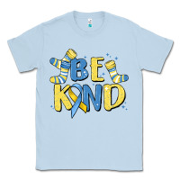 Dusty Blue be kind Classic Tee - MaliasSmallBusiness