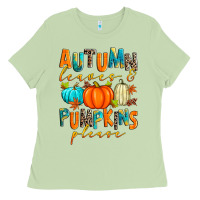 Matcha autumn leaves and pumpkins please Ladies Tee - Zillion Design Studio