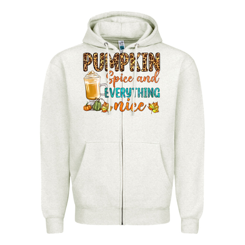 Pumpkin Spice And Everything Nice Zipper Hoodie by BundleAndBundleShop | Teevron