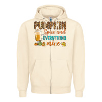 Sandshell pumpkin spice and everything nice Zipper Hoodie - BundleAndBundleShop