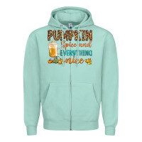 Seafoam pumpkin spice and everything nice Zipper Hoodie - BundleAndBundleShop