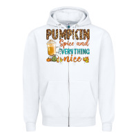 White pumpkin spice and everything nice Zipper Hoodie - BundleAndBundleShop