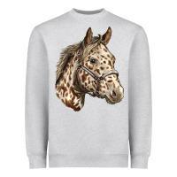 Heather Grey appaloosa horse Heavyweight Sweatshirt - LillyAllenDesigns