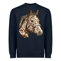 Navy appaloosa horse Heavyweight Sweatshirt - LillyAllenDesigns