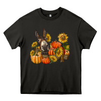 Asphalt donkey sunflower and pumpkin farm Heavy Core Tee - BarkalooDesign