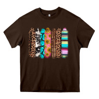 Chocolate Brown Western brushstrokes Heavy Core Tee - CTS Tumbler Store