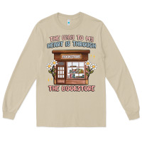 Mushroom the way to my heart is through the bookstore Long Sleeve Tee - MaliasSmallBusiness