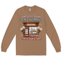 Toasted Coconut the way to my heart is through the bookstore Long Sleeve Tee - MaliasSmallBusiness