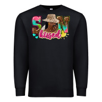 Black Afro woman with sunkissed Premium Sweatshirt - NancyCooperArtShop