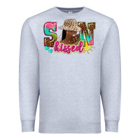 Heather Grey Afro woman with sunkissed Premium Sweatshirt - NancyCooperArtShop