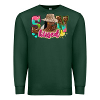 Sports Green Afro woman with sunkissed Premium Sweatshirt - NancyCooperArtShop