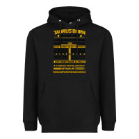 Black TAURUS FACTS Heavyweight Hoodie - Bettercallsaul